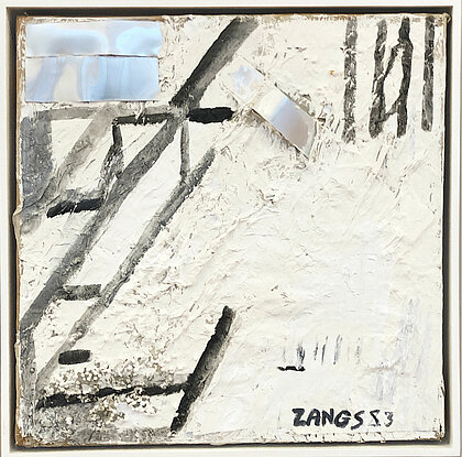 HERBERT ZANGS - o.T. - Material-Collage - 1983 - 45 x 45 cm